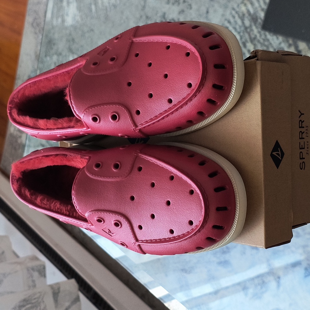 Sperry Women's A-O Float Fur Boat Shoe, Rhubarb, Size 12